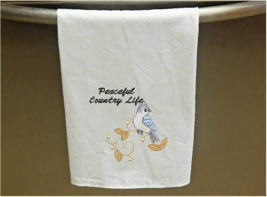 Bluebird Tea Towel Flour Sack Towel Dish Towel Kitchen 