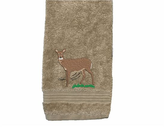 High Quality Luxury Turkish Hand Towel durable soft and absorbent, finished edges with a decorative band.  hand towel 16" x 27",  Embroidered with a custom design. . These luxury towels will make a wonderful wedding gift, housewarming gift, or for your own bathroom decor. Borgmanns Creations
