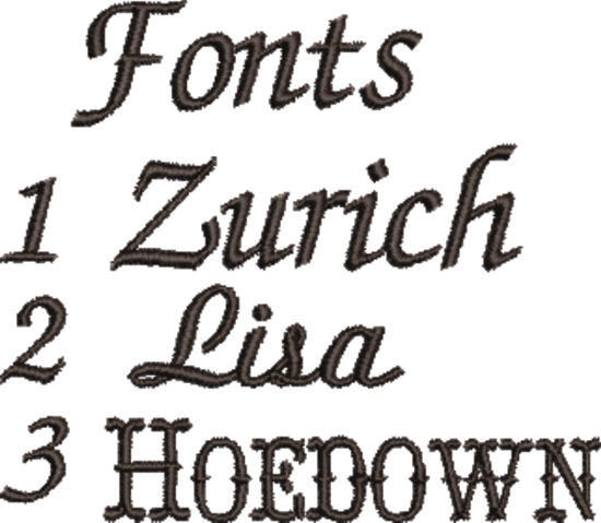 Fonts - towels - Borgmanns Creationss