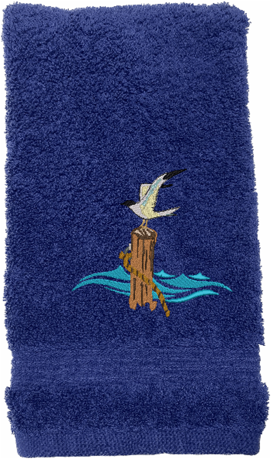 Blue High Quality Luxury Turkish Hand Towel, durable soft and absorbent, finished edges with a decorative band. Set has 1 bath towel 27" x 50", 1 hand towel 16' x 27", 1 washcloth 13" x 13". Embroidered with a custom design. You can personalize the towel set with a name and an initial on the washcloth or just the designs. These luxury towels will make a wonderful wedding gift, housewarming gift, or for your own bathroom decor. Borgmanns Creations