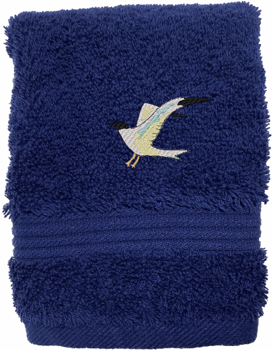 Blue High Quality Luxury Turkish Washcloth, durable soft and absorbent, finished edges with a decorative band. Set has 1 bath towel 27" x 50", 1 hand towel 16' x 27", 1 washcloth 13" x 13". Embroidered with a custom design. You can personalize the towel set with a name and an initial on the washcloth or just the designs. These luxury towels will make a wonderful wedding gift, housewarming gift, or for your own bathroom decor. Borgmanns Creations