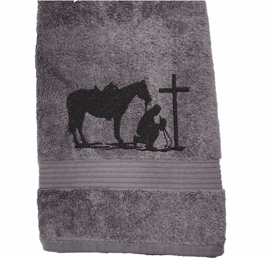 High Quality Luxury Gray Turkish Bath Towel durable soft and absorbent, finished edges with a decorative band. Set has 1 bath towel 27" x 55", 1 hand towel 16" x 27", 1 washcloth 13" x 13". Embroidered with a custom design. You can personalize the towel set with a name and an initial on the washcloth or just the designs. These luxury towels will make a wonderful wedding gift, housewarming gift, or for your own bathroom Borgmanns Creations
