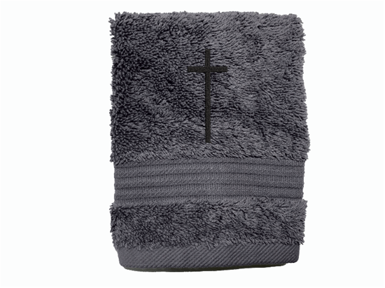 High Quality Luxury Gray Turkish washcloth, durable soft and absorbent, finished edges with a decorative band. Set has 1 bath towel 27" x 55", 1 hand towel 16" x 27", 1 washcloth 13" x 13". Embroidered with a custom design. You can personalize the towel set with a name and an initial on the washcloth or just the designs. These luxury towels will make a wonderful wedding gift, housewarming gift, or for your own bathroom Borgmanns Creations