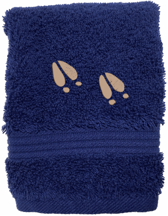 Deer - Embroidered Blue Bath Towel Set -Or Individual