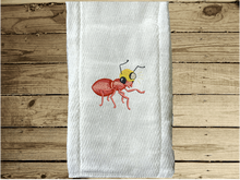 Load image into Gallery viewer, This is a try fold diaper with an embroidered bug one of a set of 3 in this burp cloth set. This can be personalized for the new born baby shower gift for the mom to be. Borgmanns Creations - 3
