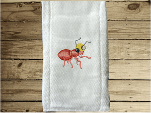 This is a try fold diaper with an embroidered bug one of a set of 3 in this burp cloth set. This can be personalized for the new born baby shower gift for the mom to be. Borgmanns Creations - 3