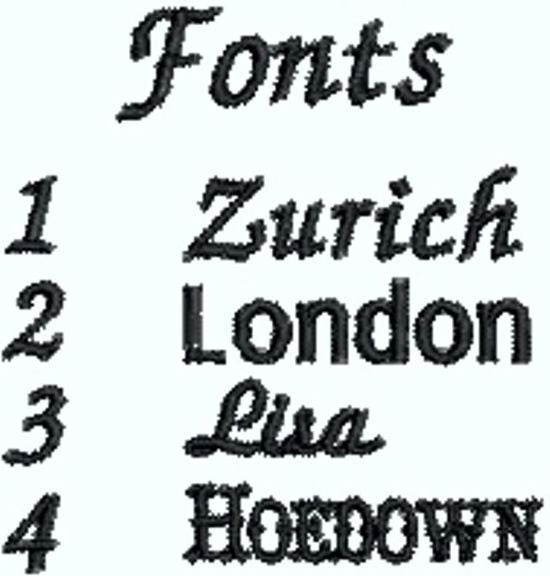 Fonts - towels - Borganns Creations