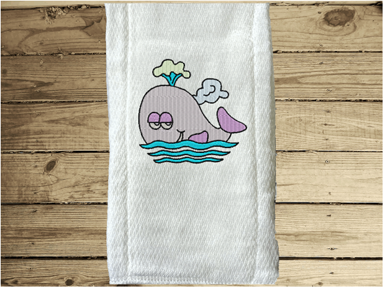 Try fold diaper with embroidered whale .This diaper burp cloth is one of 3 embroidered fish designs in the set, would be the perfect girl of boy baby shower gift for one who likes to be around the water, decorative diaper. New born burp cloth a gift for mom to be with personalized name. Makes a useful gift for any meal of the day or to keep handy through the whole day. Borgmanns Creations - 5