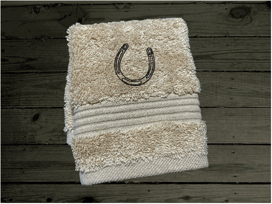 High Quality Luxury Turkish washcloth, durable soft and absorbent, finished edges with a decorative band. Set has 1 bath towel 27: x50", 1 hand towel 16" x 27", 1 washcloth13" x 13". Embroidered with a custom design. You can personalize the towel set with a name and an initial on the washcloth or just the designs. These luxury towels will make a wonderful wedding gift, housewarming gift, or for your own bathroom decor. Borgmanns Creations