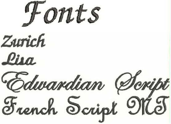 Fonts  - handkerchiiefs - Borgmanns Creations