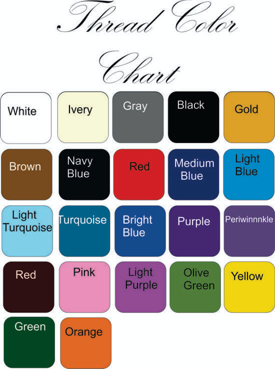 Thread Color Chart -  handkerchiefs - Borgmanns Creations