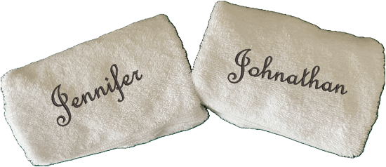 White luxury terry hand towels 16" x 27", monogram wedding gift set personalized embroidered bride and groom gift, This luxury towe is soft and absorbent with decorative band. Great anniversary gift for your parents this year. Borgmanns Creations