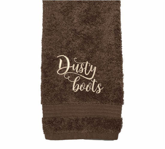 High Quality Luxury Brown Turkish hand towel durable soft and absorbent, finished edges with a decorative band. Set has 1 bath towel 27" x 55", 1 hand towel 16" x 27", 1 washcloth 13" x 13. Embroidered with a custom design. You can personalize the bath towel with a name and an initial on the washcloth or just the designs. These luxury towels will make a wonderful wedding gift, housewarming gift, or for your own bathroom decor. Borgmanns Creations
