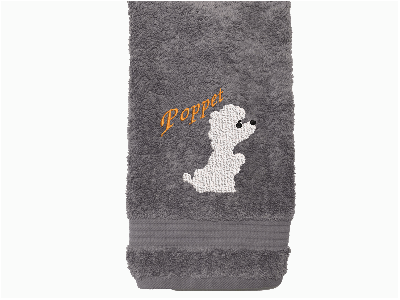 Pet Towel -Poodle - Embroidered Dog