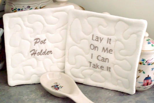 Kitchen Pot Holder Set, Cute Sayings