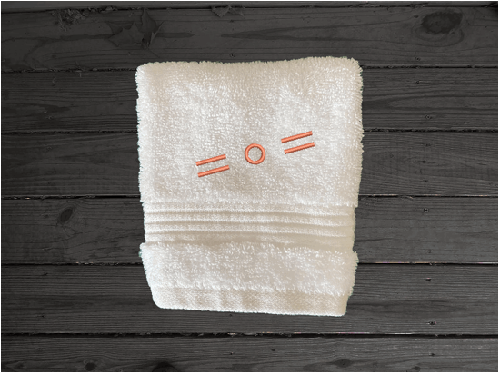 White washcloth embroidered Southwest Symbol is the perfect design for the western living family, that farmhouse decor. This Luxury western theme washcloth is 13" x 13", Borgmanns Creations