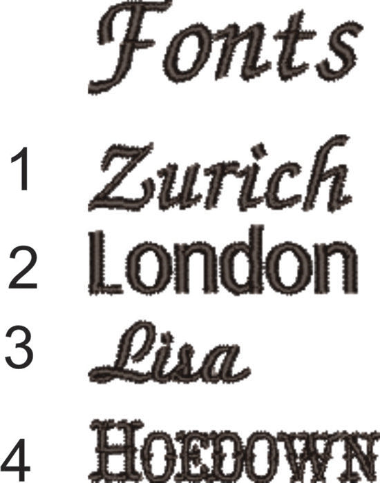 Fonts - towels - Borgmanns Creations