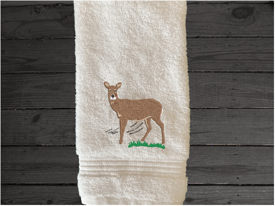 High Quality Luxury White Turkish hand towel durable soft and absorbent, finished edges with a decorative band. Set has 1 bath towel 27 x ", 55" 1 hand towel 16" x 27", 1 washcloth 13" x 13". Embroidered with a custom design. You can personalize the towel set with a name and an initial on the washcloth or just the designs. These luxury towels will make a wonderful wedding gift, housewarming gift, or for your own bathroom decor. Borgmanns Creations