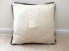 Load image into Gallery viewer, The back of the Arabian pillow, opening to insert pillow. Borgmanns Creations -2
