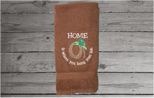 Load image into Gallery viewer, Custom brown hand towel western home decor - bathroom and kitchen towel. - premium soft towel great wedding shower gift, housewarming gift, birthday present, etc. - western theme country farmhouse decor - Borgmanns Creations - 3
