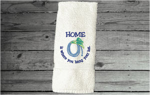Custom white hand towel western home decor - bathroom and kitchen towel. - premium soft towel great wedding shower gift, housewarming gift, birthday present, etc. - western theme country farmhouse decor - Borgmanns Creations - 4
