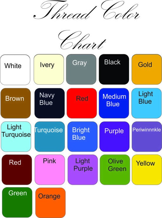 Thread Color Chart -  handkerchiefs - Borgmanns Creations - 7