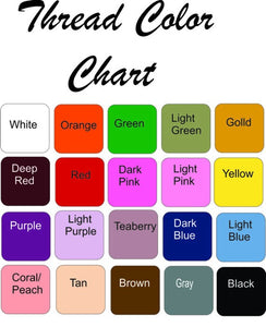 Thread color chart - personalized towels - Borgmans Creations 6