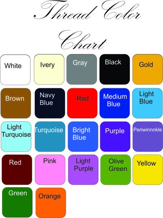 Thread color chart  - handkerchief - Borgmanns Creations 6