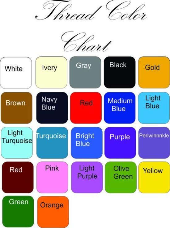Thread Color Chart - handkerchiefs -  Borgmanns Creations - 3