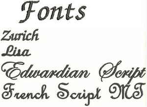 Fonts - handkerchiefs - Borgmanns Creations 