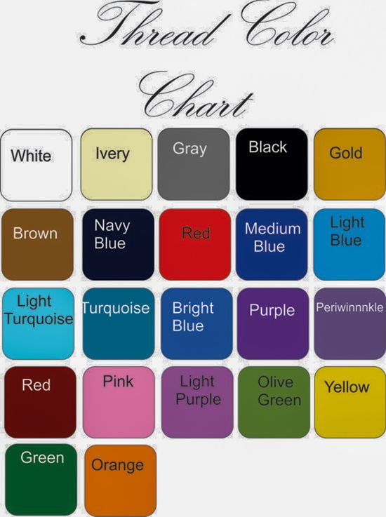 Thread Color Chart - handkerchief - Borgmanns Creations 