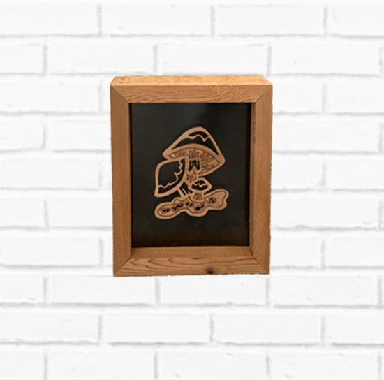 3D shadow box wall hanging - shelf sitter - gift for mom kitchen decor - Laser cut form luan wood placed in between a black piece of acrylic an a clear piece of acrylic - framed with 1" wood - Borgmanns Creations