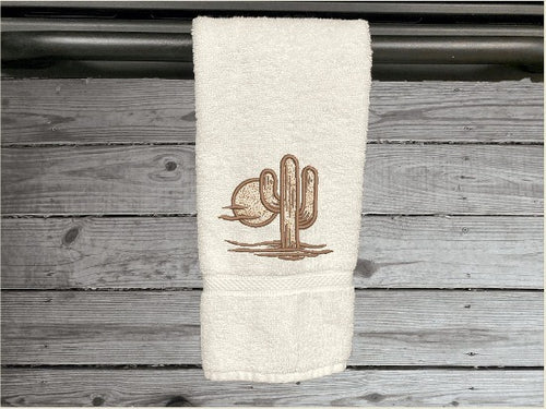 White Southwest hand towel, terry towel 16