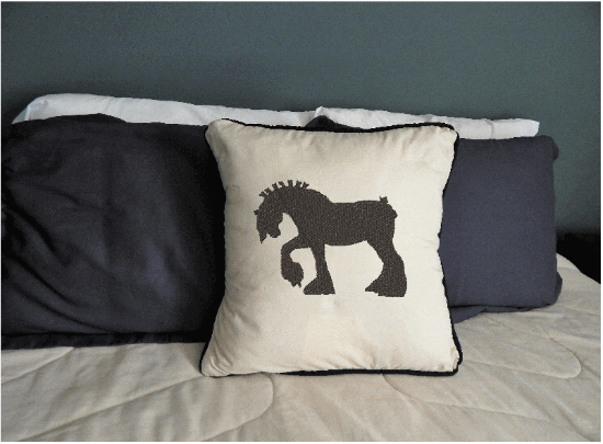 Throw pillow cover - supper gift for the owner or manager of your barn - cotton material 